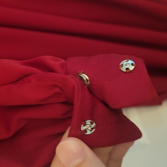 Fabulous 1970s International Ladies Garment Workers Union Vintage Deep Red Dress - Picture 5 of 17